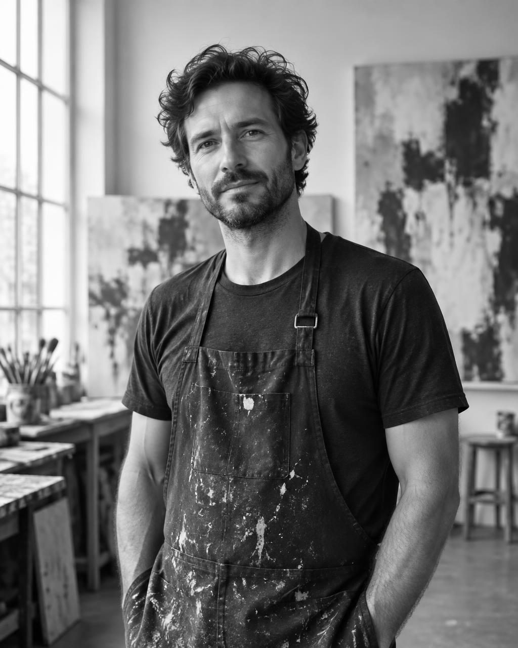 Eddie Baldado in his studio